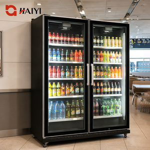 Supermarket Upright Coolers Chiller Refrigeration Equipment Cabinet Stand Double Beverage Cooler Refrigerator for Drinks - Product Image 2