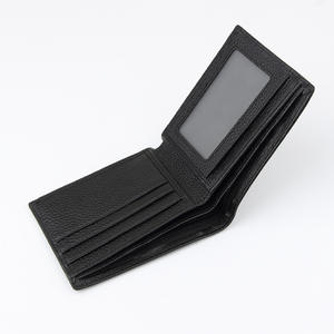 Portafogli all'Ingrosso in Vera <span class=keywords><strong>Pelle</strong></span> Pieno Fiore Nera Personalizzabili di Lusso, <span class=keywords><strong>Portafoglio</strong></span> Corto Firmato da <span class=keywords><strong>Uomo</strong></span>, Borsellino da Lavoro - Product Image 4