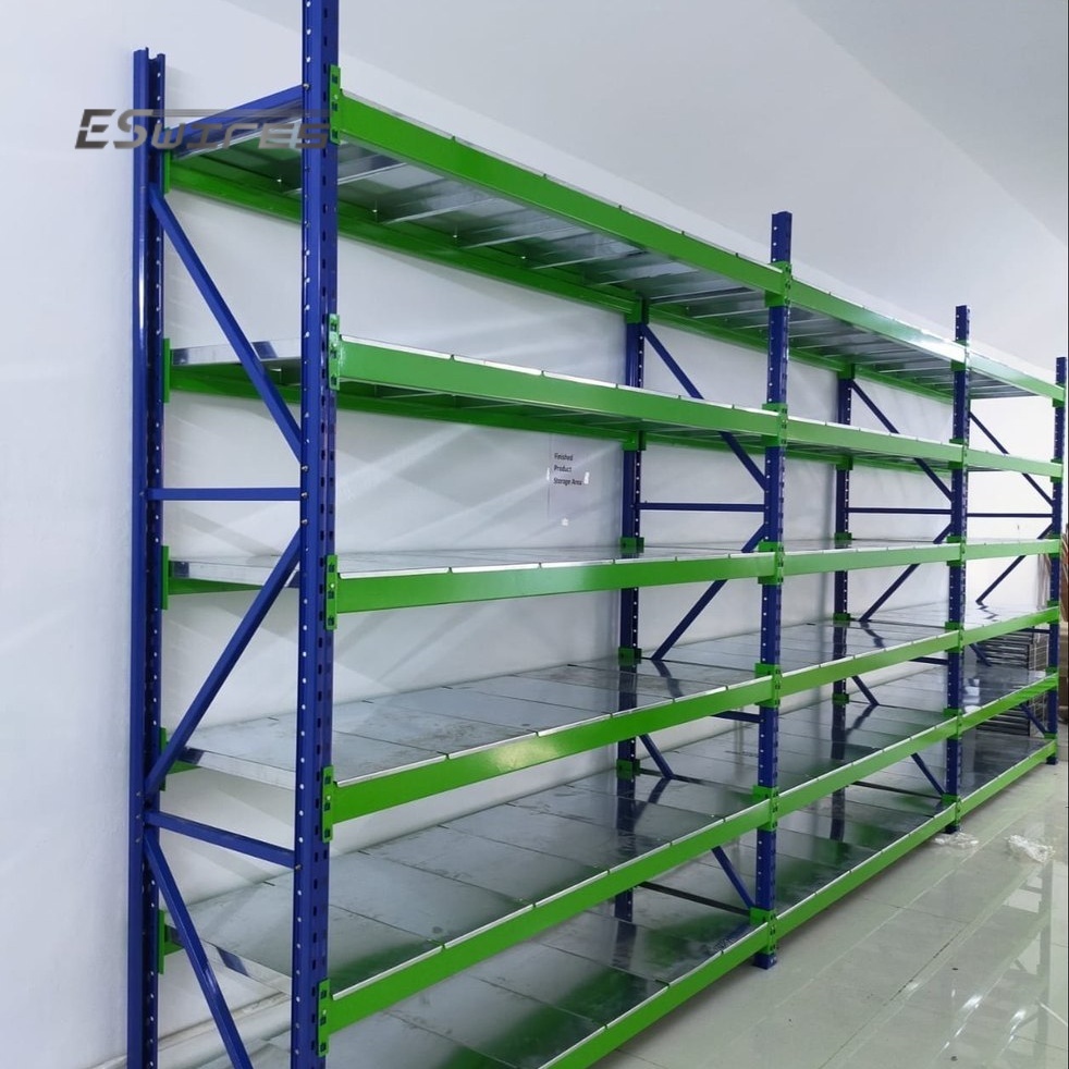 Industrial Vertical Rack Medium Duty Warehouse Storage Steel Shelving Adjustable Customized Layer Solution