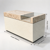 Comptoir de caisse personnalisé pour magasin, comptoir de réception moderne de luxe en marbre, fabricant de comptoirs de caisse pour boutiques