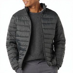 Men's Streetwear Packable Lightweight Water-Resistant Nylon Zipper Puffer Jacket (Sizes Up To 6XL)