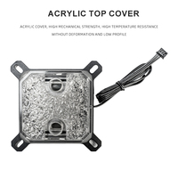 Bloc d'eau pour processeur Intel C59W LGA 1700/1200/115X, base en cuivre à micro-canaux T2, dessus en acrylique taillé au diamant 5V ARGB, refroidissement liquide pour PC