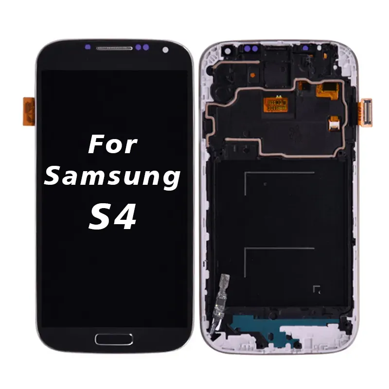 S4แอลซีดีสำหรับ Samsung Galaxy S4จอสำหรับ Samsung S4 pantalla Fix หน้าจอโทรศัพท์ที่แตกสีดำสีขาวสำหรับ Samsung S Series 5ชิ้น