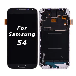 Layar ponsel rusak, untuk Samsung Galaxy S4 Lcd S4 Samsung S4 Pantalla Fix hitam putih untuk SAMSUNG S Series 5 buah