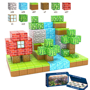 Jeu de blocs magnétiques en plastique Primeval Forest, jouets de construction pour enfants, garçons et filles, >14 ans, cubes magnétiques du monde, jeu amélioré, sensoriel - Product Image 5