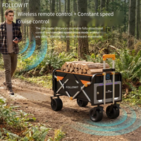 Robot de camping intelligent FollowFit X1 avec suivi IA, chariot de transport électrique pliable à assistance électrique pour l'extérieur