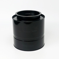 Boîte cylindrique en fer blanc 90*95mm, empilable, pour chocolat, sucre, thé, conteneur moderne pour bonbons, thé, café, boîte hermétique avec couvercle à pression