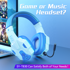 Casque de jeu filaire RGB SY-T830 avec micro USB, casque de joueur supra-auriculaire, fonctionnalité sportive étanche - Product Image 5