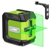 Niveau laser croisé auto-nivelant vert de qualité industrielle et bricolage, 2 lignes, avec réglage de la luminosité
