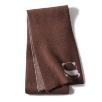 Écharpe en cachemire 100% tricotée, motif panda mignon, douce et chaude, pour enfants et femmes, accessoire hivernal, fabricant B2B