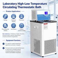 Bain thermostaté à circulation d'eau pour températures élevées et basses en laboratoire
