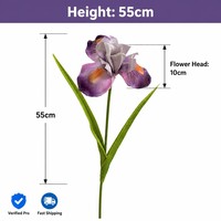Realistiche Kunstmatige Iris Bloemen Lange Steel Kunstmatige Iris Takken voor Vaas Bruiloft Huis Kantoor Decoratie Groothandel