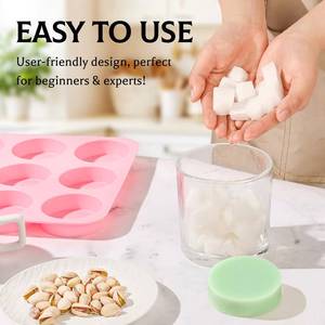 MUYULINS Factory 9-Cavity Cylindrical Maker LFGB Platinum Non-Stick BPA-Free <b>Silicone</b> Soap Mold - Product Image 3
