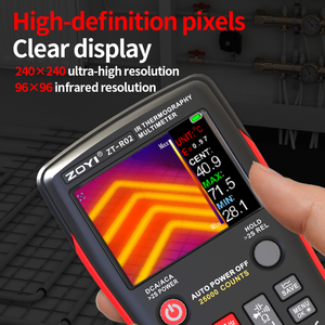 ZOYI multimètre thermique intégré ZT-R02 résolution IR 240x240 sensibilité 200mk 5 palettes de couleurs sol HVAC de haute précision - Product Image 3