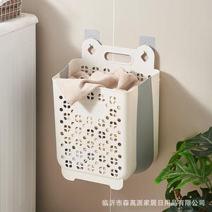 Cesto para Ropa Plegable, Rectangular, Colgante de Pared, Organizador de Ropa Plegable, Tamaño Grande, Almacenamiento para Baño - Product Image 4