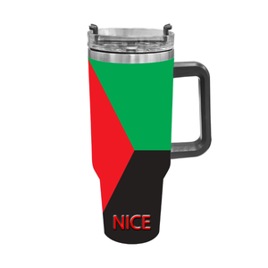 Gobelet isotherme en acier inoxydable de 40 oz avec drapeau personnalisé du Belize, impression intégrale, tasse de voyage pour les longues heures de conduite et la randonnée en forêt - Product Image 2