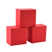 Petites boîtes en papier bon marché personnalisées avec logo en gros Boîte d'emballage cadeau rouge pliante personnalisée