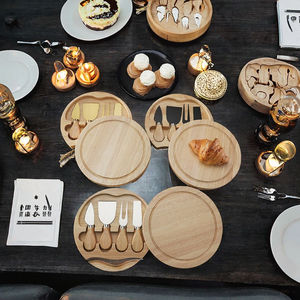 4 Piece Stainless Steel Rotating Portable Cheese <b>Knife</b> Set Protective Cover for Cheese Boards Parties Manual Dishwasher Safe - Product Image 2