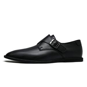Zapatos Casuales de Hombre con Suela Plana, de Cuero, con Cierre a Presión, Cómodos para Interiores, Hechos a Mano con Cuero Genuino - Product Image 6