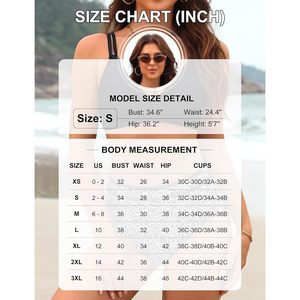 Traje de Baño de Dos Piezas FOXA para Mujer, Cintura Alta, Control de Abdomen, Escote en V Profundo, Estampado Floral, Spandex y Poliéster - Product Image 6