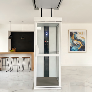 Ascensor Compacto para Casa Privada, de 2 Pisos, de Vidrio, para Villa Pequeña, Interior/Exterior, Hidráulico, Mini Ascensor para Vivienda - Product Image 1