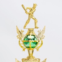 Estatuilla de Jugador de Béisbol Estilo Arte Popular de Bajo Costo, Adorno Dorado para Trofeos, Premios y Recuerdos Personalizables GD15