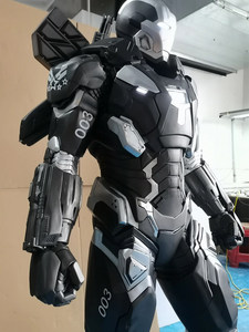 รูปปั้นวอร์แมชชีน มาร์ค 3 ขนาดเท่าคนจริงจากมาร์เวล อเวนเจอร์ส 1:1 พร้อมไฟ LED ทำจากไฟเบอร์กลาสเรซิ่น ของสะสมตกแต่ง - Product Image 4