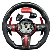Volant de direction à fond plat en fibre de carbone de qualité supérieure pour BM/W E92 E93 E60 E61, style course, pièces intérieures