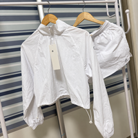 Vêtement de protection solaire A Luo Letter pour le commerce transfrontalier, veste à demi-zip à col court et col montant, style sport et loisirs, tissé