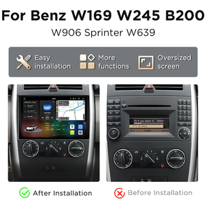 Автомобильный радиоприемник Junsun X9 Carplay Android для Benz W169 W245 B200 W906 Sprinter W639 автомобильный DVD-плеер 2K QLED 2000*1200P 7870 2,7 ГГц - Product Image 2