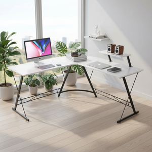 Escritorio de Computadora Esquinero en Forma de L, Moderno, Simple, Ecológico, Duradero, con Acabado de Madera, Estación de Trabajo de Oficina, Mesa de Escritorio para Oficina en Casa - Product Image 1