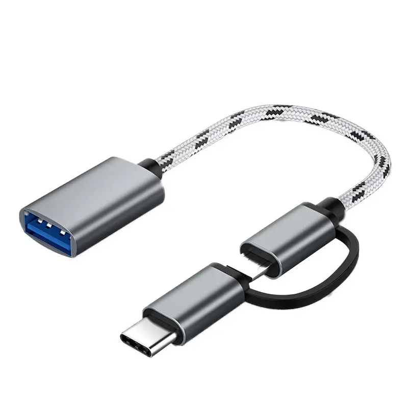 Doonjiey hot sale type c micro usb male to usb A female Converter Data Cable USB C to USB3.0 Adapter Type C OTG Cable