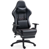 Chaise de jeu E Sport, chaise gamer, chaise réglable en hauteur, ergonomique, en cuir, chaise de jeu pour ordinateur, design moderne inclinable pour un usage domestique