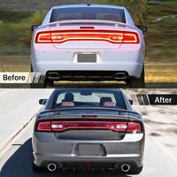 Kit de conversion extérieur style SRT PNB pour Dodge Charger 2008-2014 : pare-chocs avant et arrière, lèvre arrière, embouts d'échappement