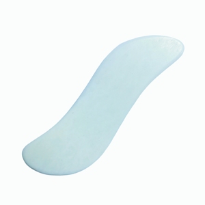 Masseur Gua Sha en forme de S en Xiuyan blanc, pierre naturelle, grattoir de physiothérapie pour le visage et le corps - Product Image 1