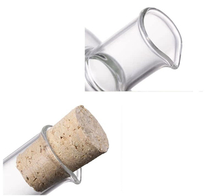 56H Fournitures Sauce Soja Vinaigre Bouteille 2 <span class=keywords><strong>en</strong></span> 1 Verre Clair Huile D'olive et Vinaigre Distributeur Cruet Bouteilles Avec Bouchons <span class=keywords><strong>En</strong></span> Liège - Product Image 2