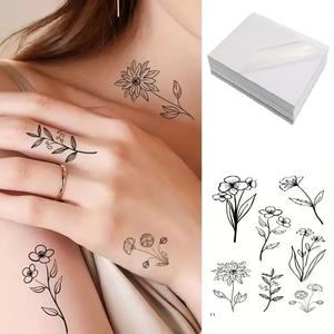 Papel de Transferencia para Tatuajes Temporales A4, Imprimible, Color Blanco, Diseño Indio Sexy, Logotipo Personalizado, Venta al por Mayor, Calcomanías Temporales, Pegatinas de Tatuajes Deslizables en Agua - Product Image 3