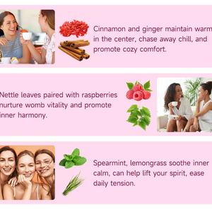 Té para el Útero Chinaherbs, a Base de Plantas Naturales, Vegano, con Frambuesa, Jengibre, Hierbabuena y Ashwagandha, para la Fertilidad Femenina y el Bienestar Hormonal - Product Image 4
