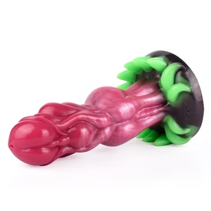 Monster <b>Dildo</b> Thick Knot Anal Plug Fantasy Penis Silicone Suction Cup Vaginal Insertion Glowing <b>Dildo</b> Adult Sex Toy Wholesale - Product Image 5
