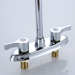 Robinet de cuisine Yilite à 2 poignées, montage sur plan, valve en céramique, rotation à 360 degrés, style moderne YLE2003 - Product Image 3