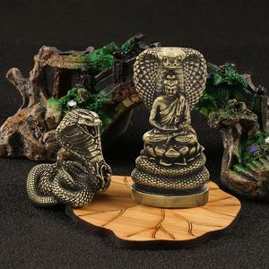 Ornements bouddhistes en cuivre <span class=keywords><strong>de</strong></span> style zen, Serpent Shakyamuni, Serpent <span class=keywords><strong>de</strong></span> méditation, Grand Serpent, Protecteur du Dharma, Paix, Éveil, Cadeau <span class=keywords><strong>Bouddha</strong></span> - Product Image 3