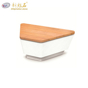 Nuevo Banco Artístico de Hormigón con Diseño de Piedra Mágica, Muebles de Jardín GRC para Exteriores, Decoración de Paisajes - Product Image 4