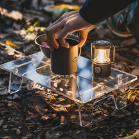 Table pliante rectangulaire en acrylique transparent, portable, pour l'extérieur, vente en gros, pour le camping, le dortoir, le café, l'ordinateur