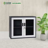 Archivador Moderno Plegable y Convertible de Acero Reforzado con Doble Puerta, Cerradura con Llave y Dos Cajones para Oficina Comercial u Hogar