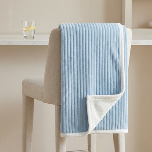 Manta de franela acanalada industrial para cama |   Forro Polar Resistente al Enredado para Hoteles |   Tela Resistente a la Decoloración |   Pedido Comercial al por Mayor - Product Image 1