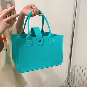 Sac fourre-tout en feutre pour femmes, réutilisable, Logo personnalisé, écologique, décontracté, grande capacité, sacs à main, sac de shopping en feutre de laine