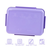 Boîte à lunch étanche en acier inoxydable de 800ml à 4 compartiments avec séparateur et couvercles Boîte à lunch pour enfants