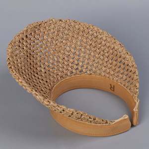 Summer New Arrival Women Outdoor Paper <b>Straw</b> <b>Visor</b> Hat Fashion Trendy Hollow Out Sunshade Breathable Empty Top <b>Visor</b> Sun Hat - Product Image 4