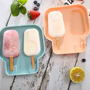 OEM Tùy Chỉnh BPA Cấp Thực Phẩm Miễn Phí Silicone Ice Cream Popsicle Khuôn Ice Lolly Khuôn Pop Maker