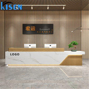 Kisen Luxury Versatile for Office Hospital Bar Hotel Living Room Workshop Salon Cashier <b>Counter</b> Big Size Salon <b>Reception</b> Table - Product Image 1